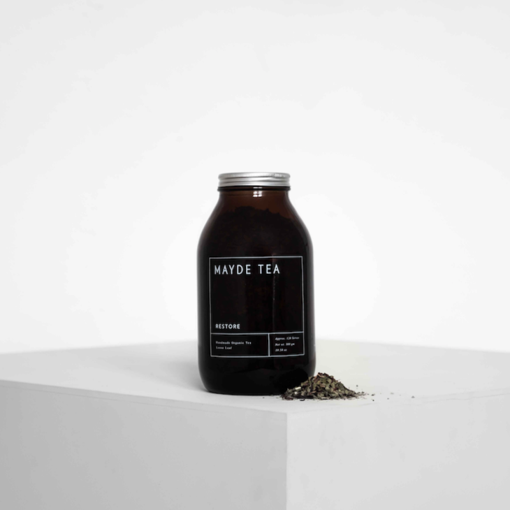 Restore Tea 120 Serve Retail Amber Jar