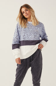 Tilly Sweater - Blue Leopard