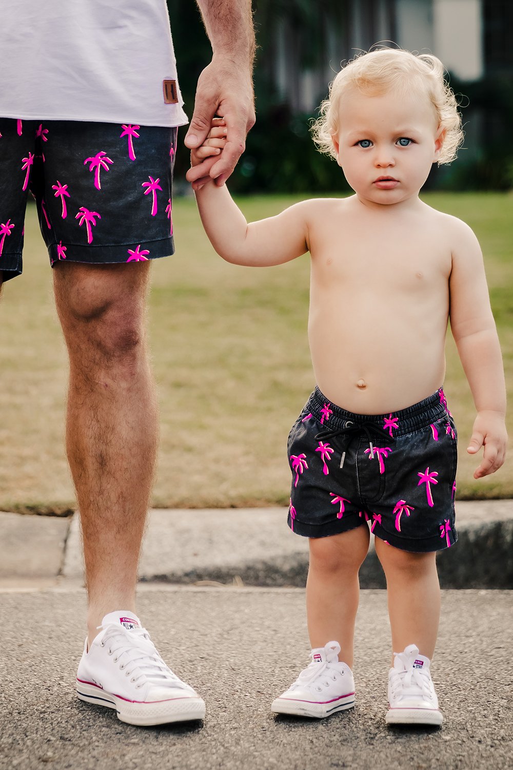 Neon Palm Swim Shorts Kids