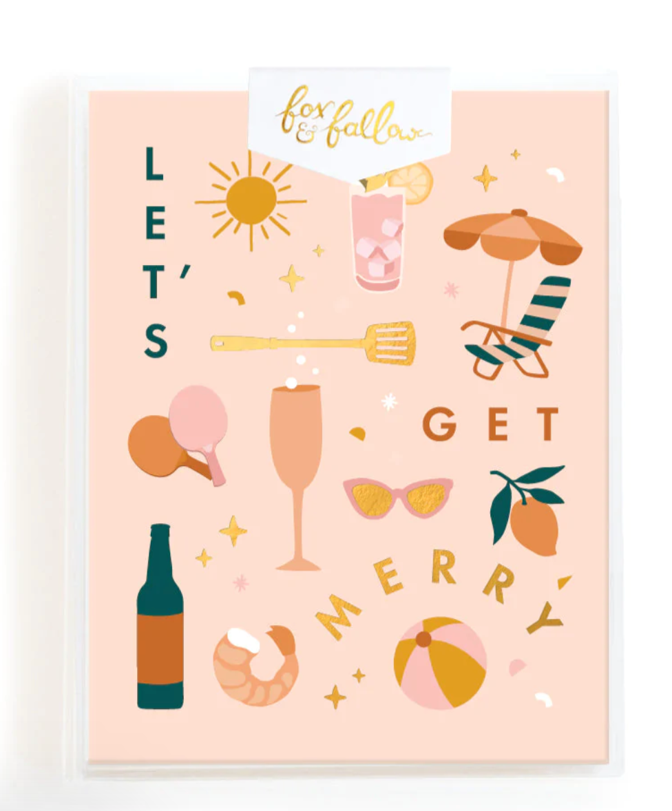 Lets Get Merry Greeting Card