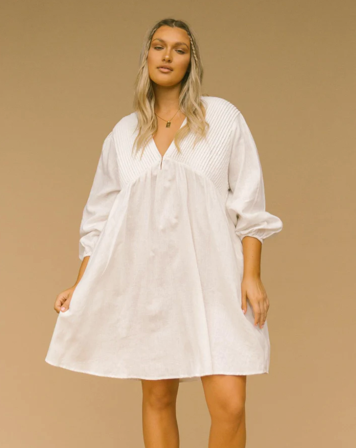 Lotti Smock Dress - White