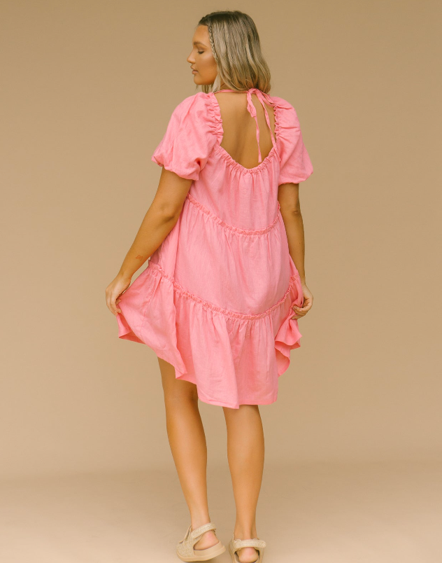 Maddy Mini Dress - Hot Pink