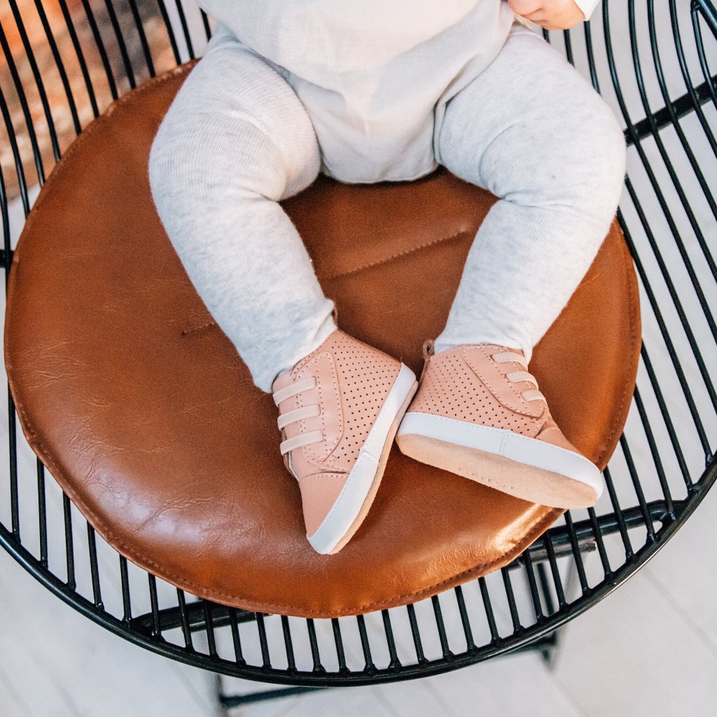 Brooklyn Pre-walker Baby Shoe in Rose Tan