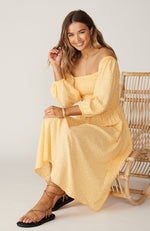Load image into Gallery viewer, Devon Midi Dress - Marigold Speckle
