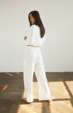 Load image into Gallery viewer, Cotton Slub Lounge Pant White

